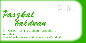 paszkal waldman business card